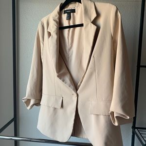 Tan Boyfriend Blazer // Forever 21